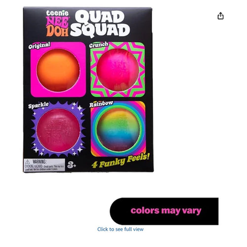 Teenie NeeDoh Quad Squad Multipack